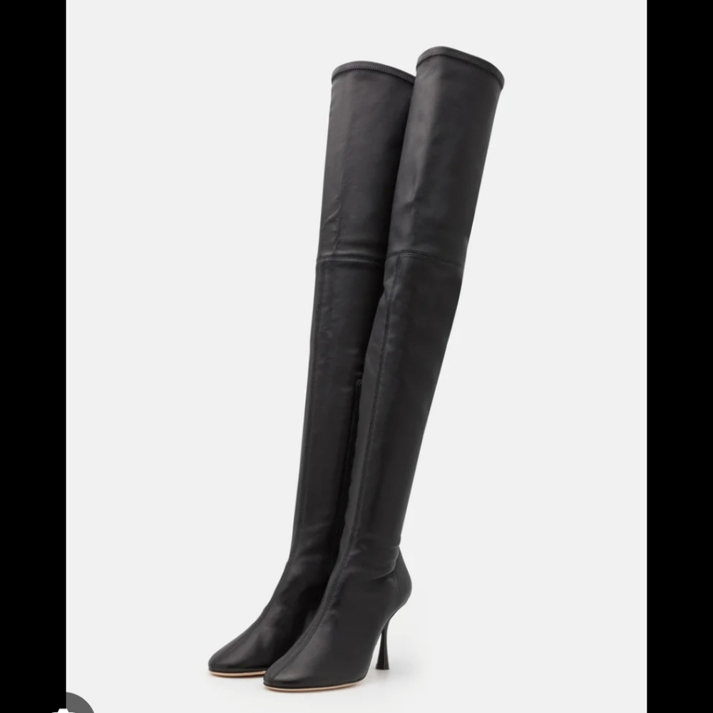 Studio Amelia Spire thigh high lamb skin boots - Picture 2 of 15